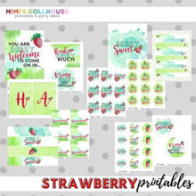 Load image into Gallery viewer, &quot;Berry First Birthday&quot; Strawberry Party Printable Collection