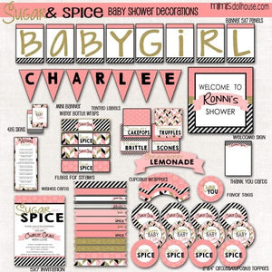 Sugar and Spice Baby Shower Printable Collection