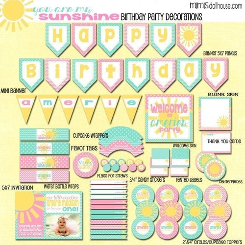 Sunshine Party Printable Collection