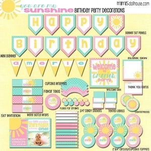 Sunshine Party Printable Collection