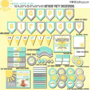 Sunshine Party Printable Collection
