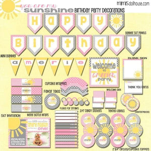 Sunshine Party Printable Collection