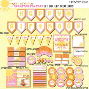 Sunshine Party Printable Collection