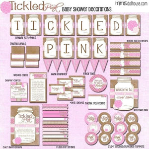 Tickled Pink Baby Shower Printable Collection