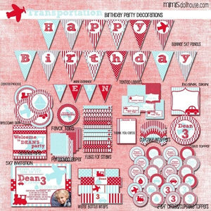 Transportation Party Printable Collection