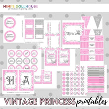 Load image into Gallery viewer, Princess Party Printable Collection
