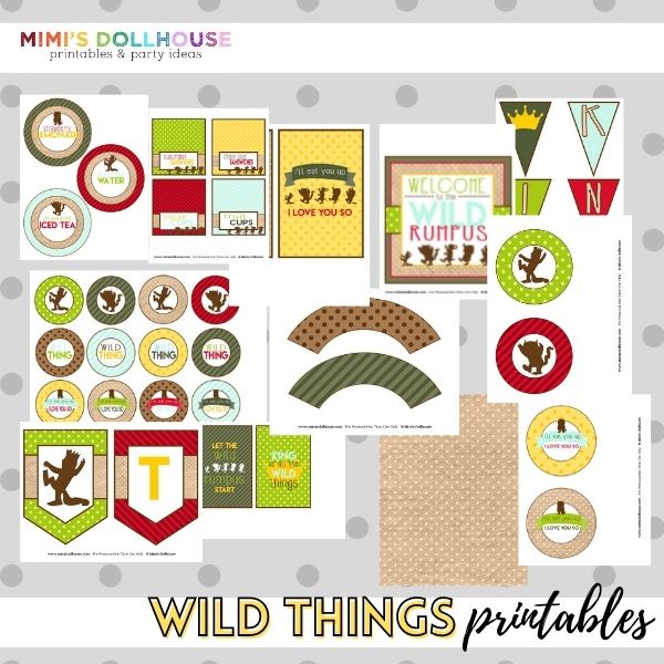 Wild Thing Baby Shower Printable Collection