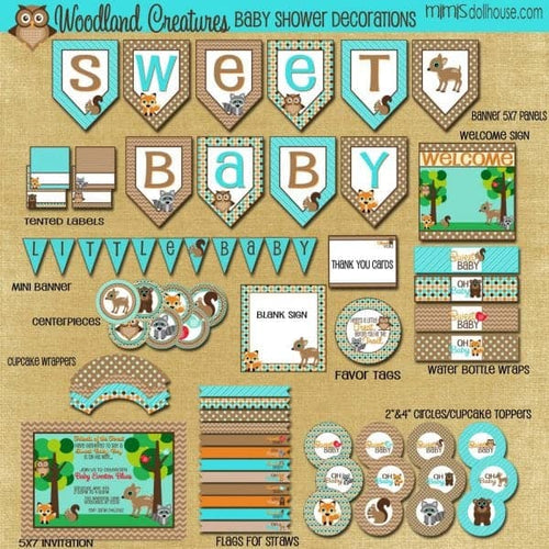 Woodlands Baby Shower Printable Collection