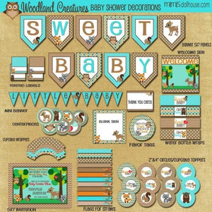 Woodlands Baby Shower Printable Collection